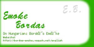 emoke bordas business card